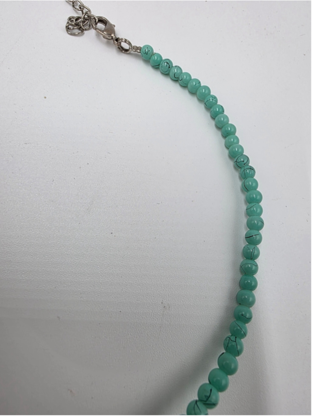 Vintage Turquoise Statement Beaded Necklace – Southwestern Boho Chunky - Picture 6 of 10